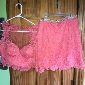 Two piece home coming dress